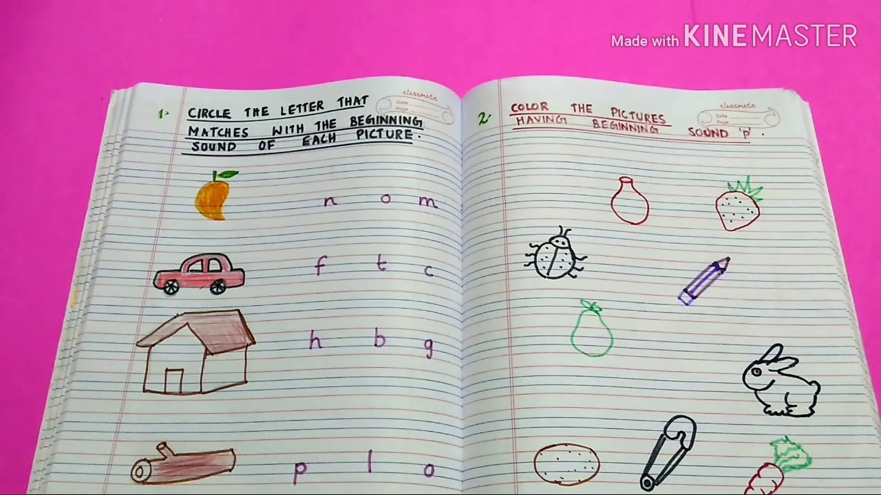 Lkg English worksheets/ part 4