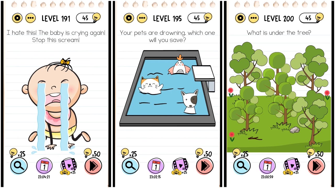 Brain Test: Tricky Puzzles - Levels 191-200 Walkthrough Gameplay