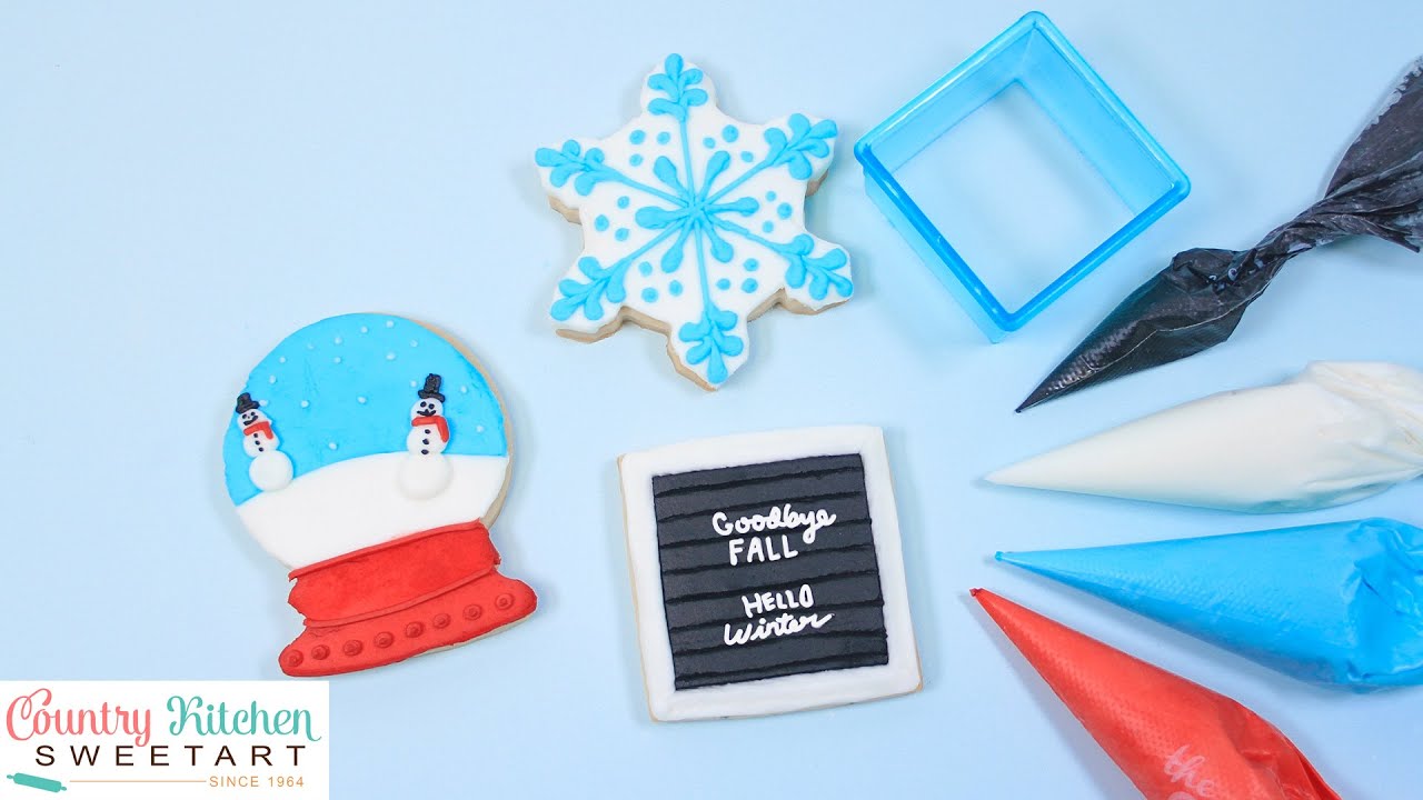 How to Decorate Winter Buttercream Sugar Cookies
