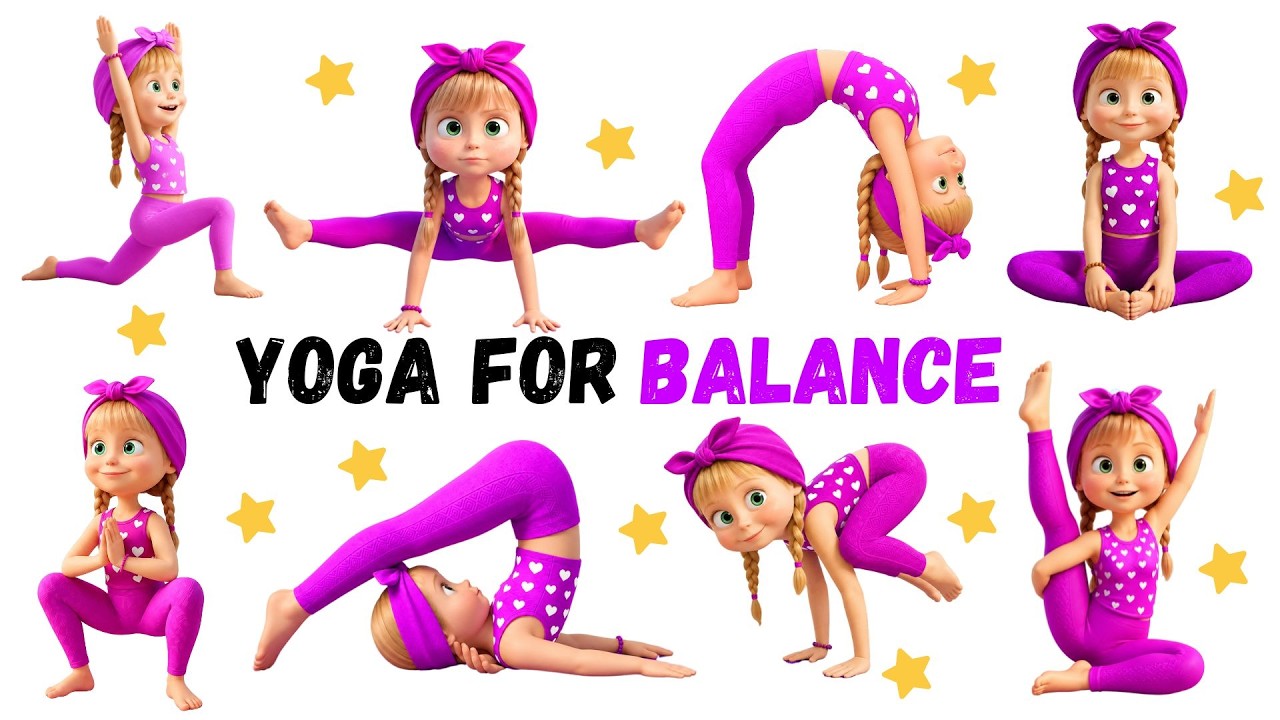 🌈 8-Minute Balance Yoga for Kids | Improve Balance & Coordination | Fun Kids Yoga | Yoga Galaxy Kids