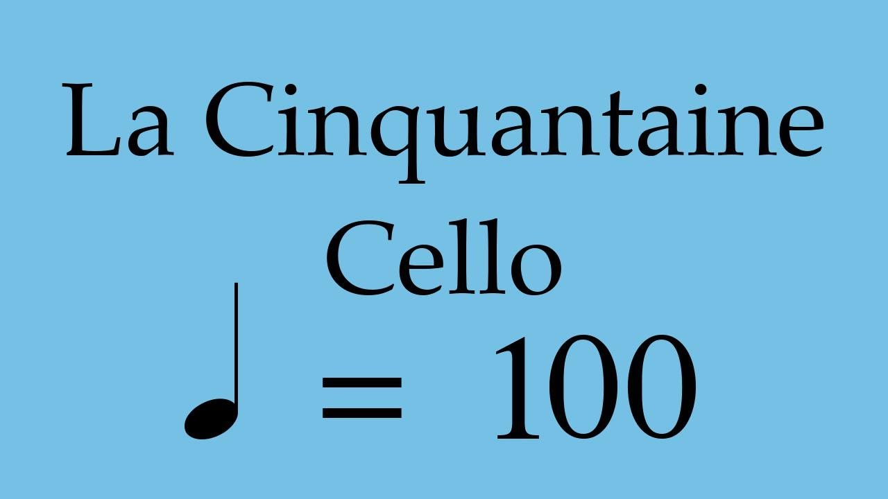 Suzuki Cello Book 3 | La Cinquantaine | Piano Accompaniment | 100 BPM