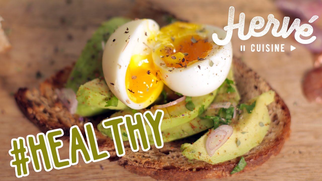 Recette Sport : Tartine avocat oeuf + Smoothie banane