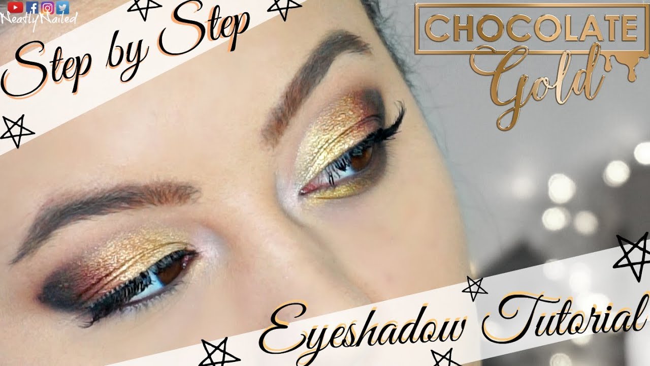 STEP BY STEP EYE TUTORIAL - CHOCOLATE GOLD PALETTE BY TOO FACED