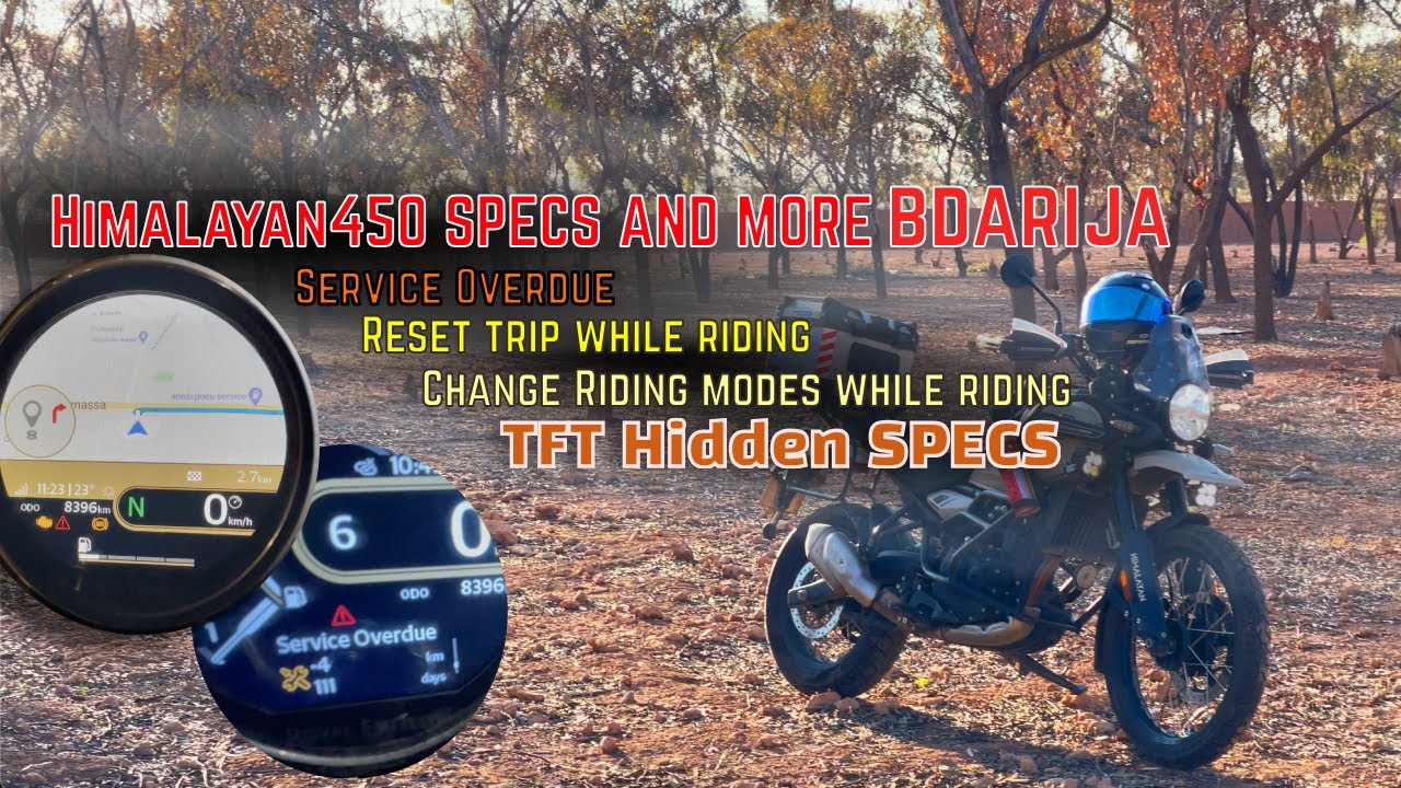 Himalayan450 TFT dash Hidden specs - Reset trip  & riding modes while riding | Reset System overdue