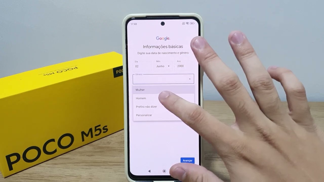 Poco M5 - Como adicionar uma conta Google