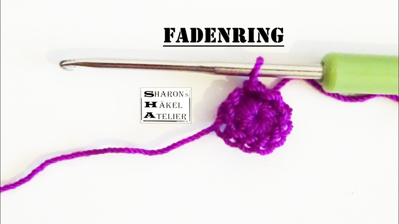 Fadenring häkeln - Magic Ring häkeln feste Maschen für Linkshänder