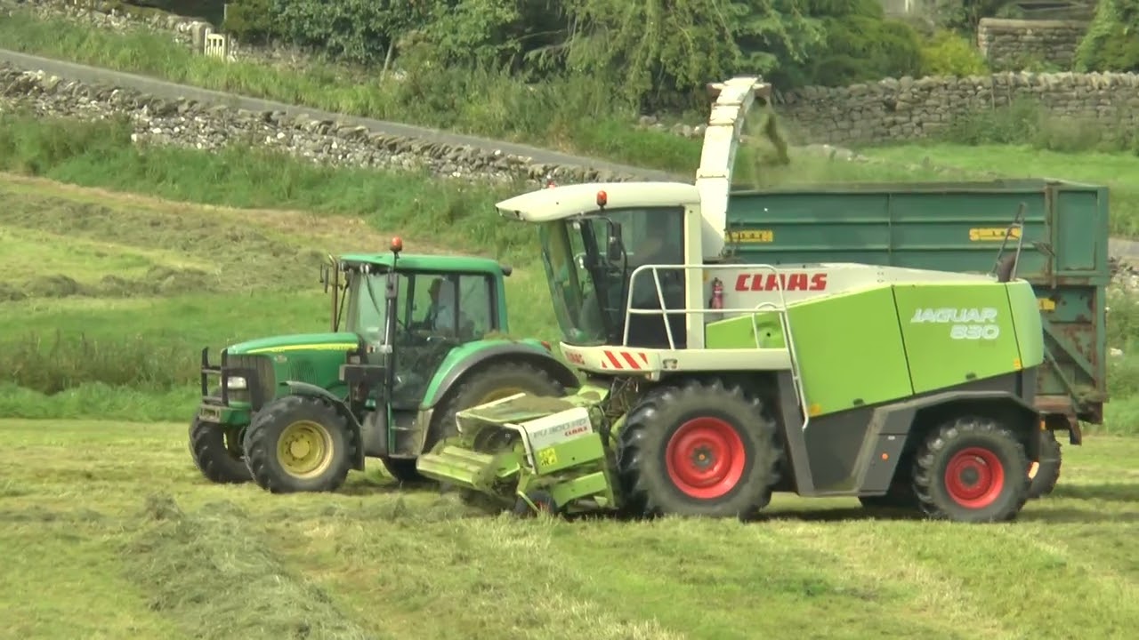 Silage, Modern Classic Tractors !!! JD 6320, N H TM120 Claas Jag 830 Forager