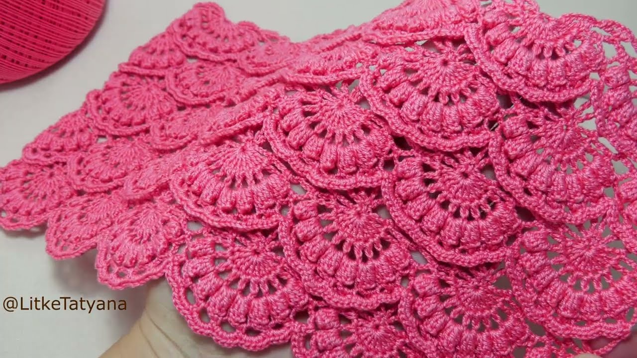 Невероятный ажур! УЗОР без  отрыва нити вязание крючком💗 Beautiful and striking crochet pattern 💗