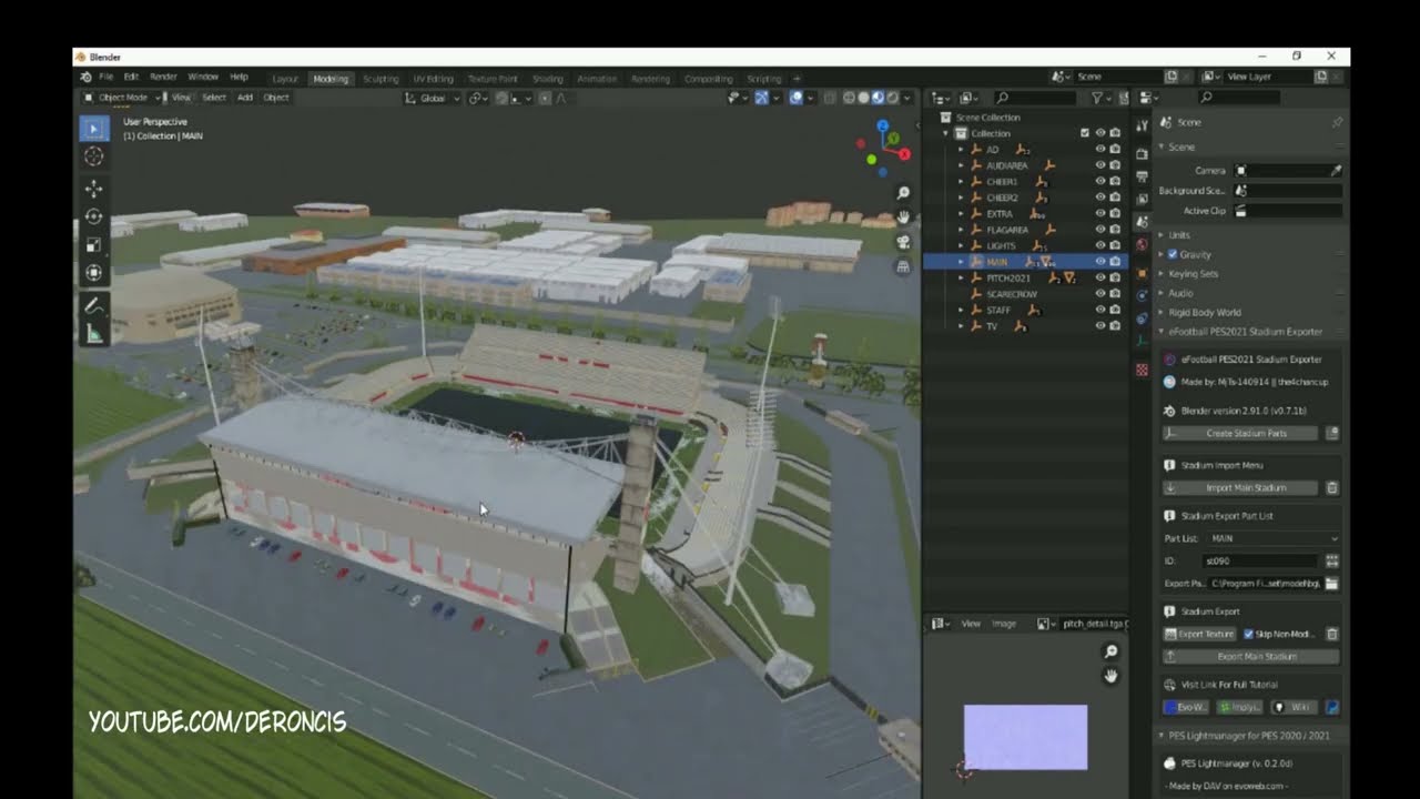 How to import stadiums on blender for pes2021 for dummies step by step