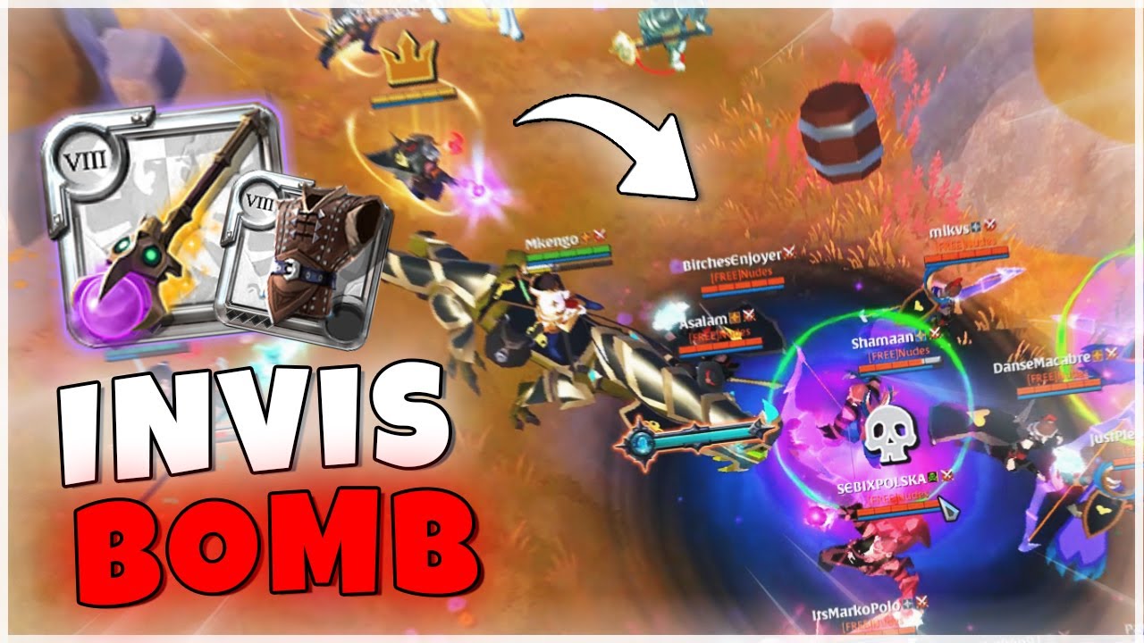 INVIS BOMBING EVERYONE !! | MONTAGE | EU | EQMS | Albion Online ZVZ