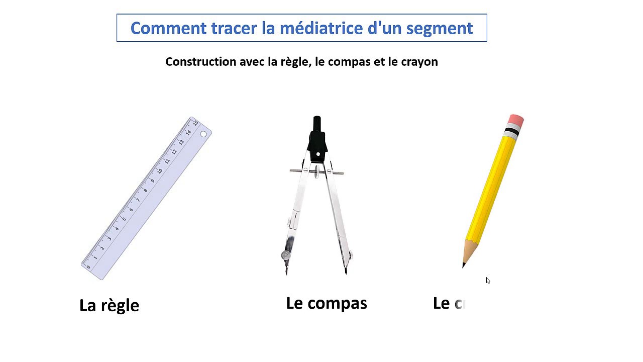 Comment tracer la médiatrice d'un segment.