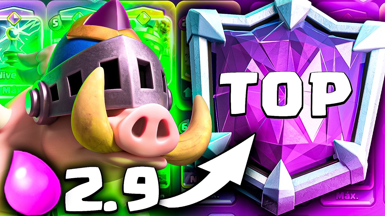 Super Ciclado de Puercos Reales Evo 2.9 Elixir! - Top Mundial Clash Royale