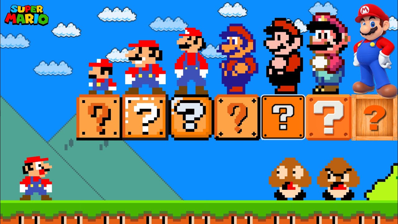Super Mario Bros., but All Character Forms in The Mario Game Are Custom...