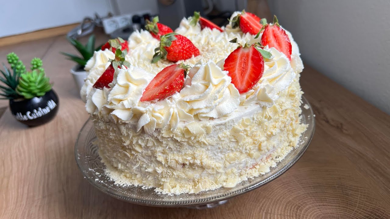 Gâteau forêt blanche / fraisier chantilly mascarpone