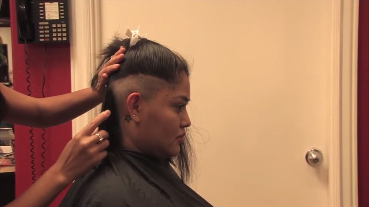 Curley AZ - Pt 2: Brunette Gets Undercut Bob (Free Video)