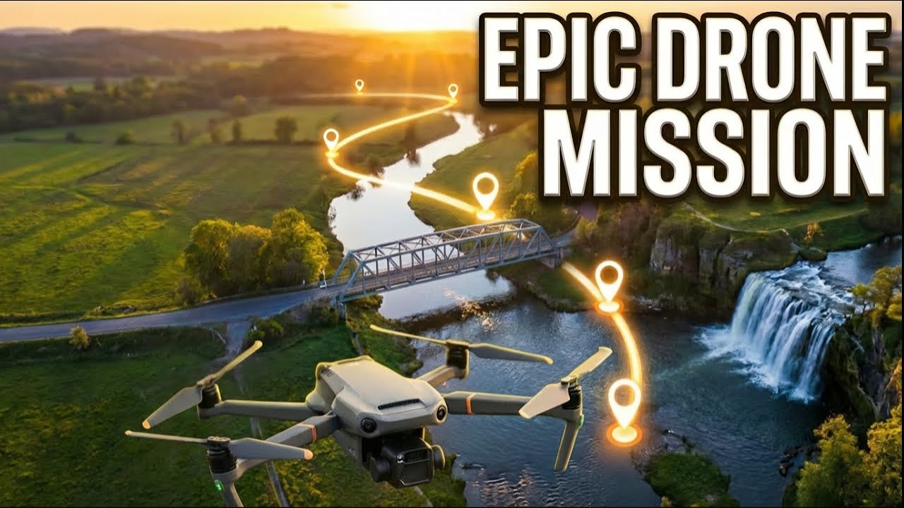 DJI Mini 5 Pro - Clackamas River Waypoint Tour - Waterfall, Bridge, Power Station