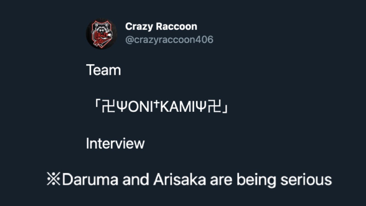 ※ arisaka & daruma are serious | pre-cr cup onikami interview | [NIJISANJI/Crazy Raccoon]