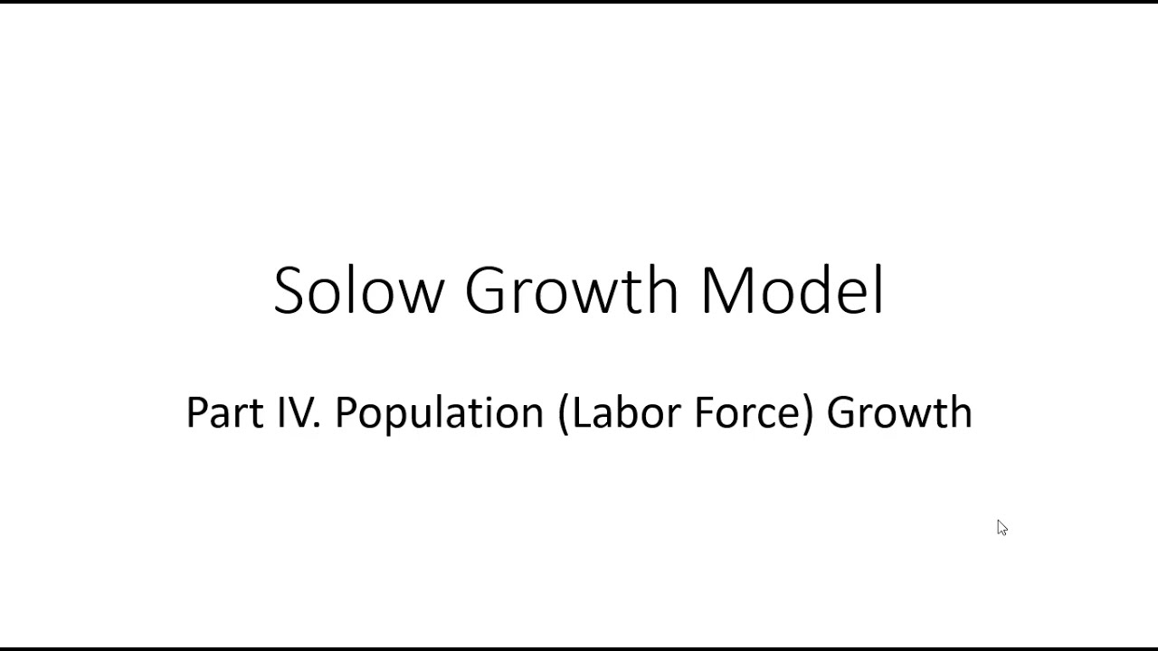 Solow Growth Model Part IV: Population (Labor Force) Growth