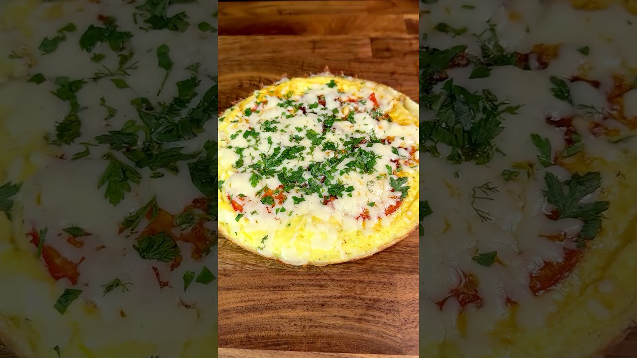 Tortilla Pizza! Easy Breakfast #shorts #asmr