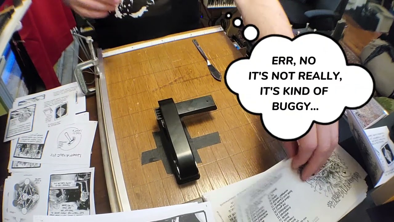 Binding zines for TCAF with Salgood Sam