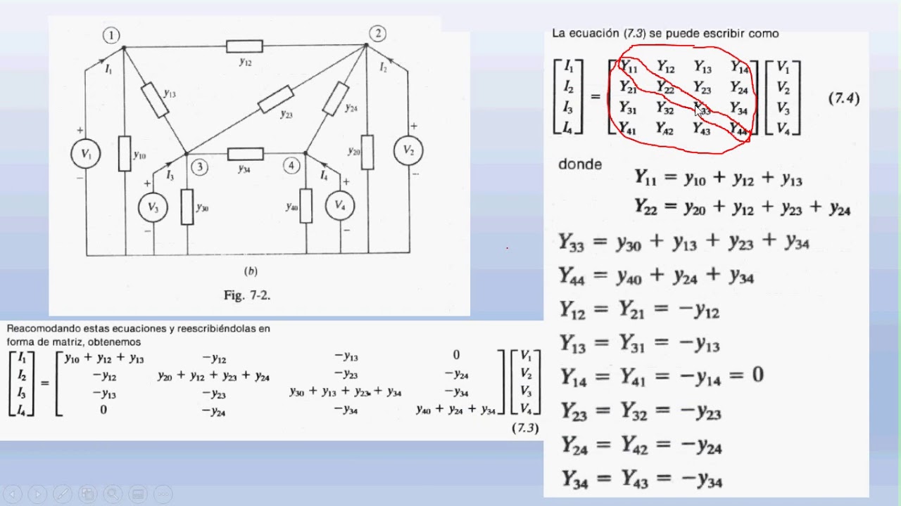 CLASE 2  MATRIZ DE ADMITANCIAS EJERCICIO 1 Y 2