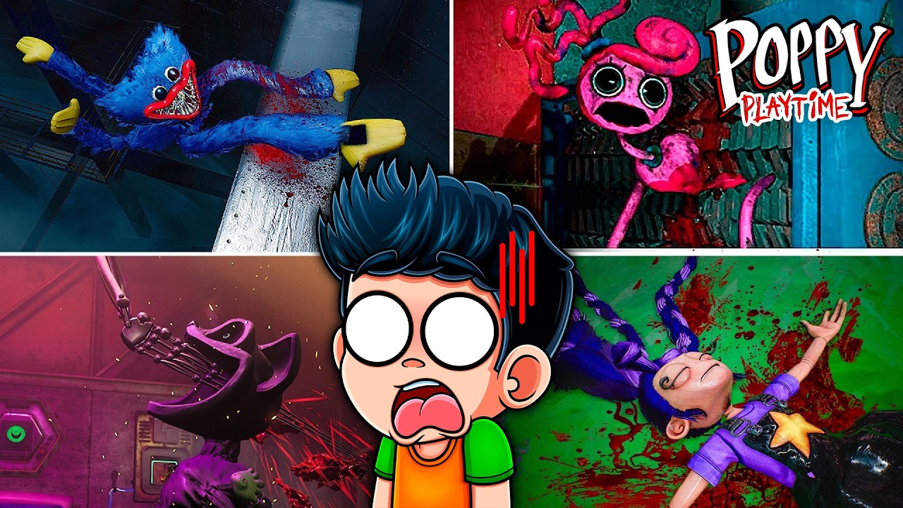 TODAS LAS MUERTES DE LOS ENEMIGOS DE POPPY PLAYTIME: CHAPTER 1-5 | JONDRES GC REACCIONA