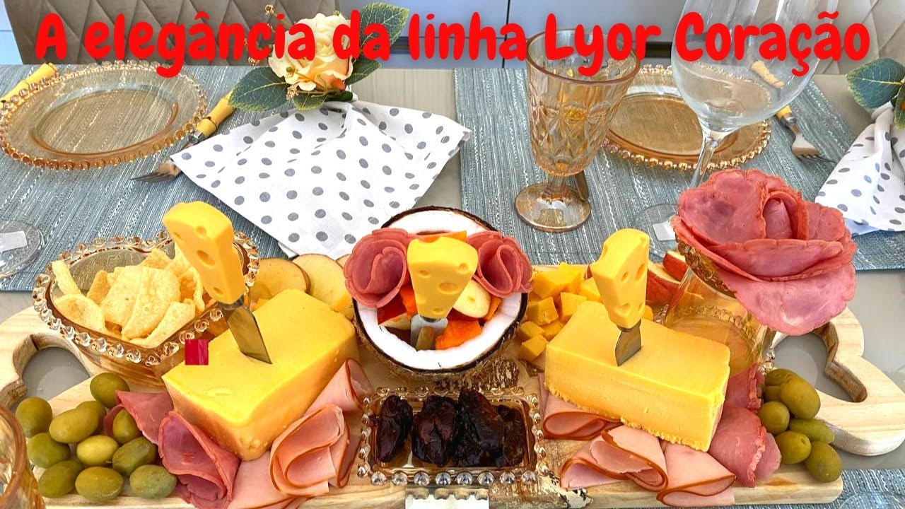 Mesa de petiscos - conjunto Lyor Coração Âmbar