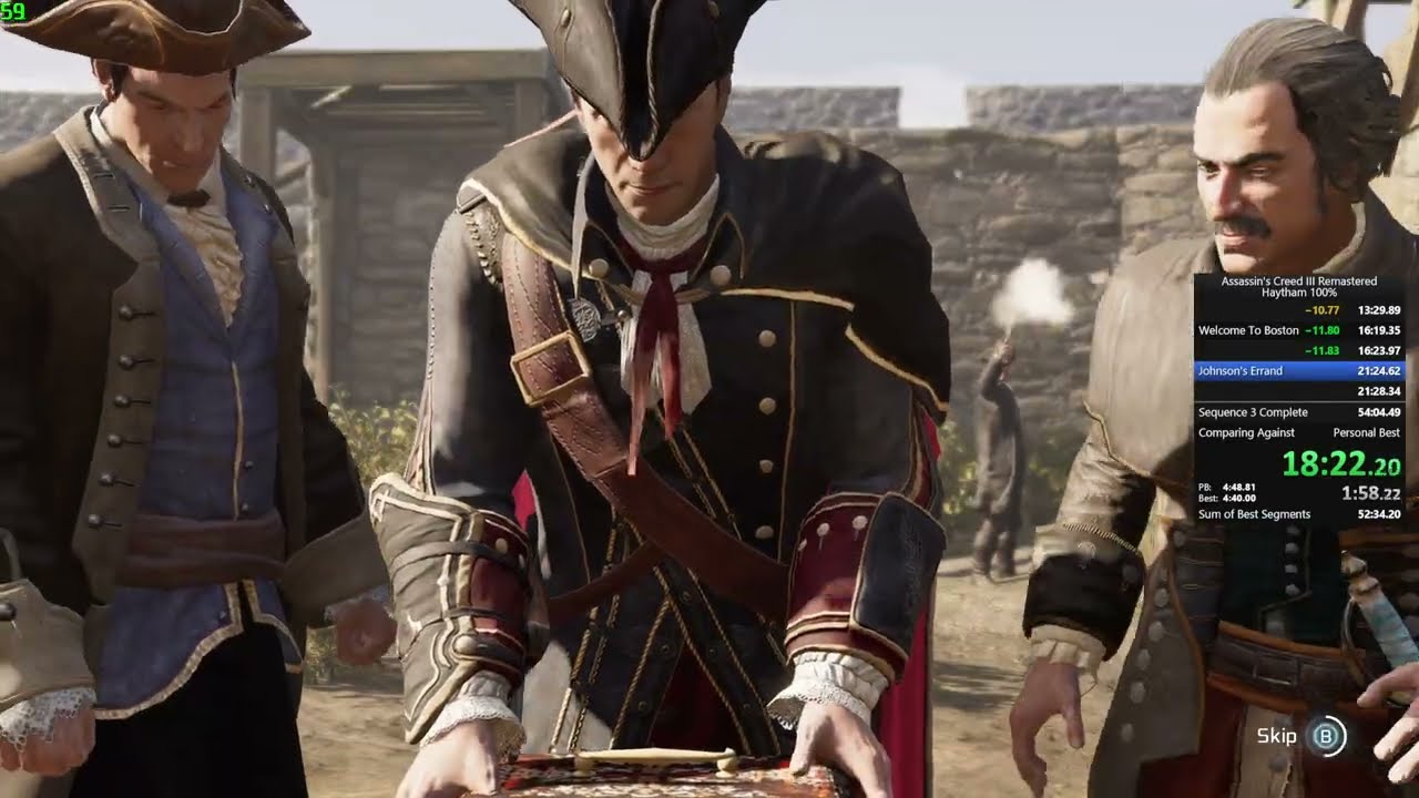 AC3R | Haytham 100% Speedrun in 52m 32s
