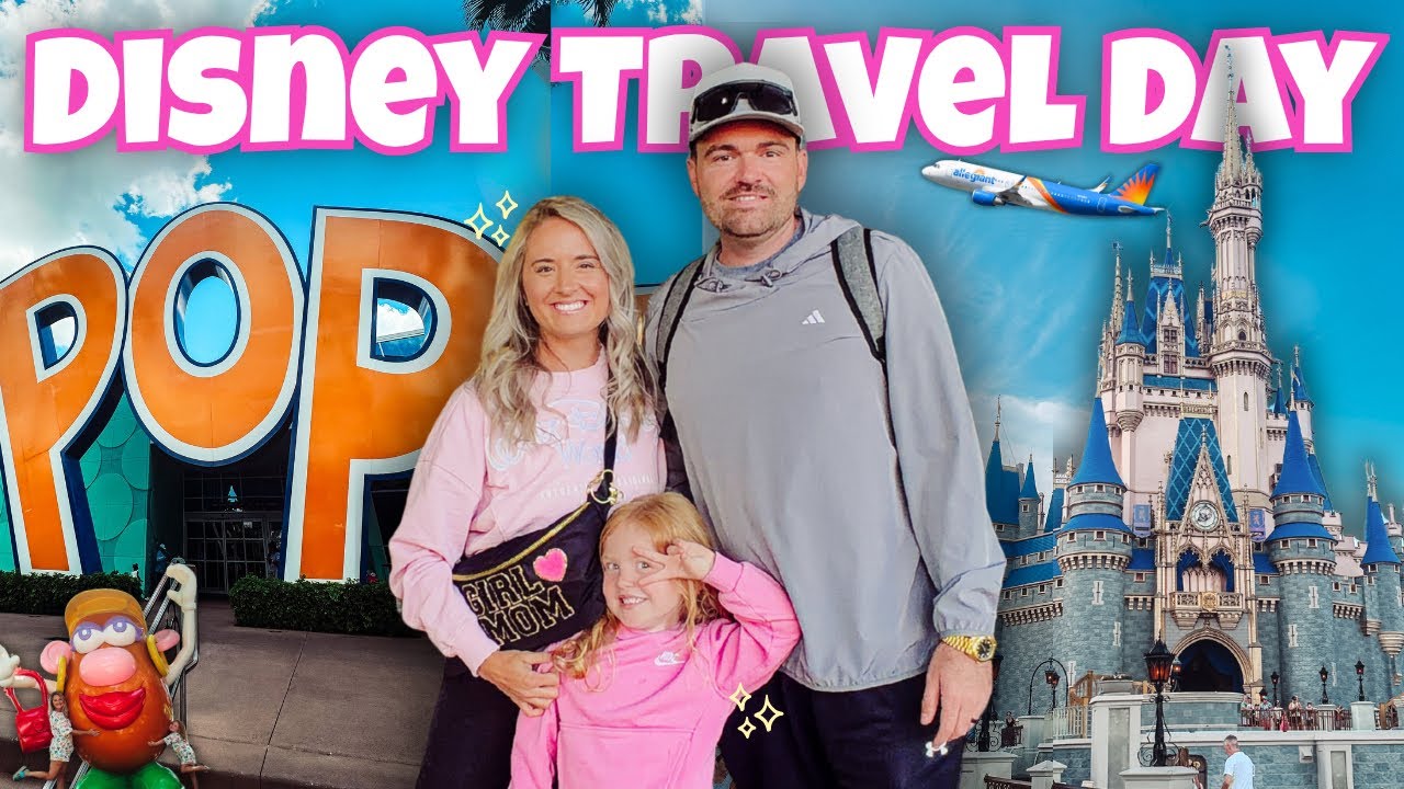 DISNEY WORLD TRAVEL DAY! ✨ Flying with Kids, Pop Century Check In + Room Setup