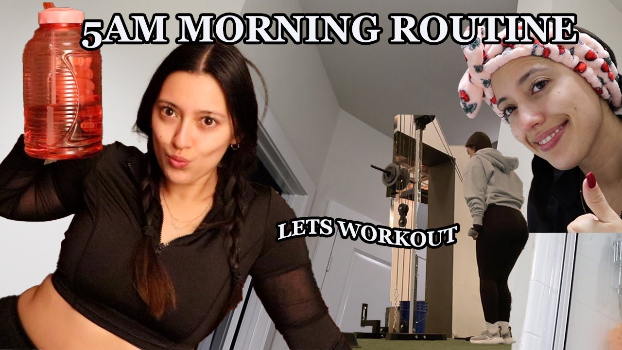 5AM MORNING ROUTINE VLOG + WORKOUT