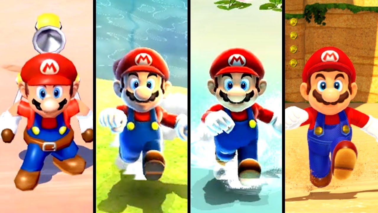 Evolution of Beach Levels in 3D Super Mario Games (2002-2019)