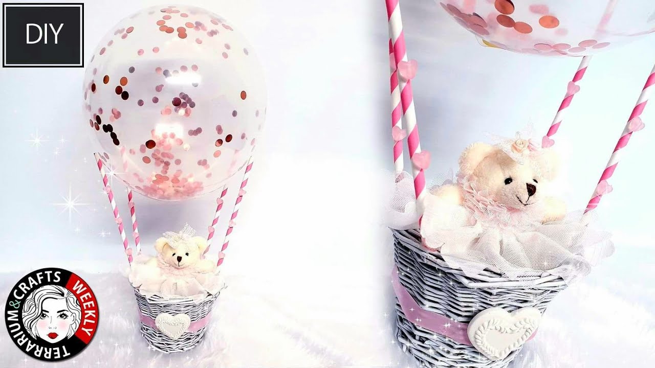 Hot Air Balloon DIY, Girls Baby Shower Centrepiece, Nursery Decor, Valentines Gift, Make to Sell