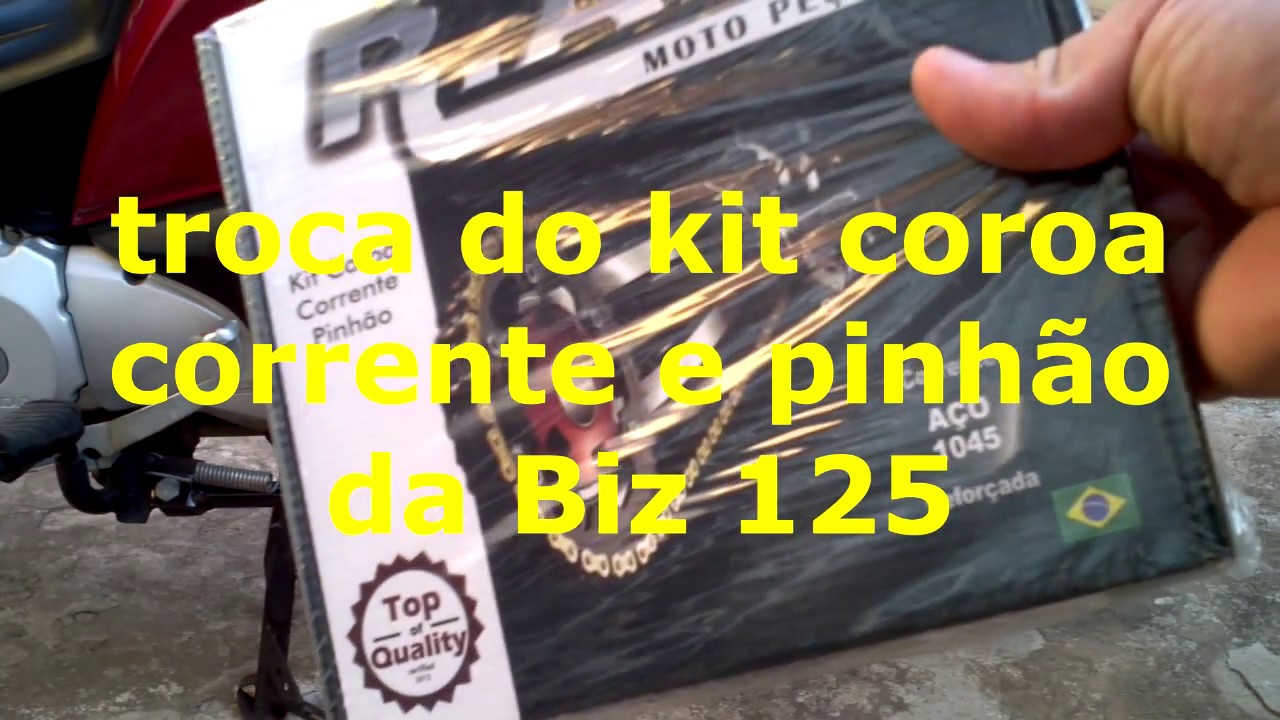 Kit relação da Biz 125, troca fácil.