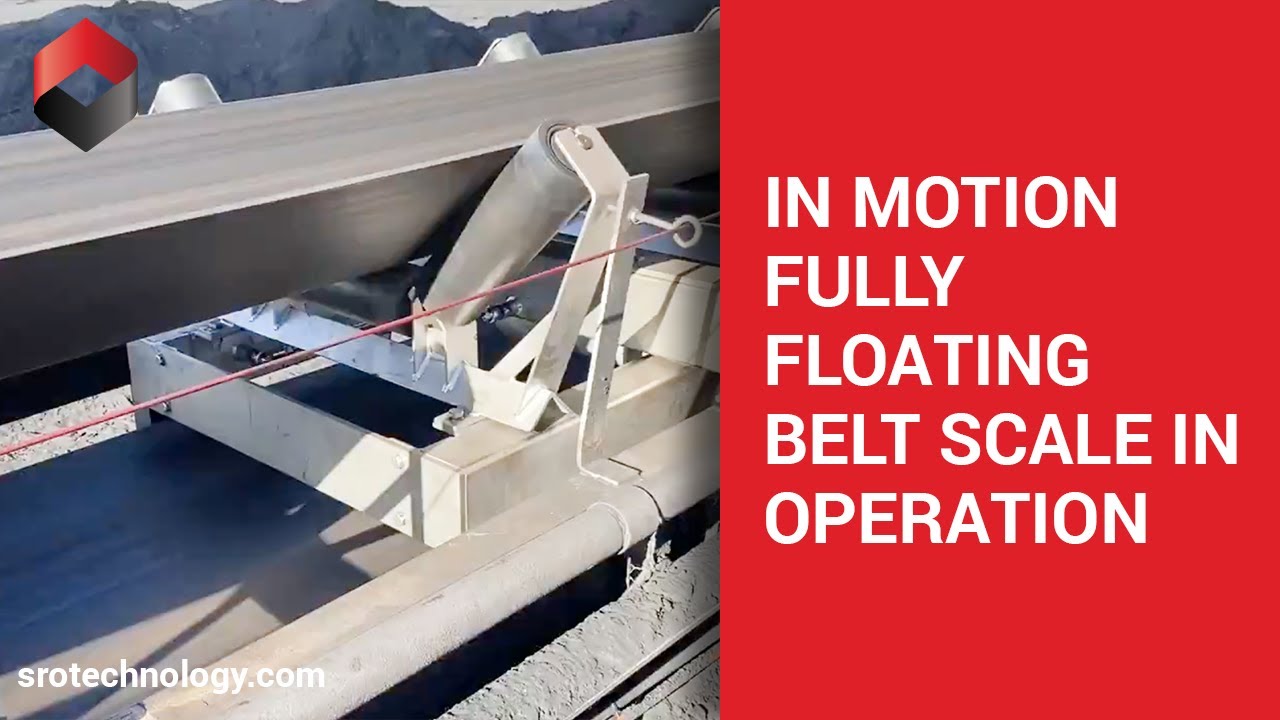 In motion fully floating conveyor belt scale in operation