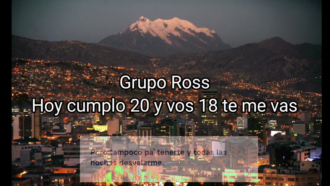Hoy cumplo 20 y vos 18 te me vas - Grupo Ross
