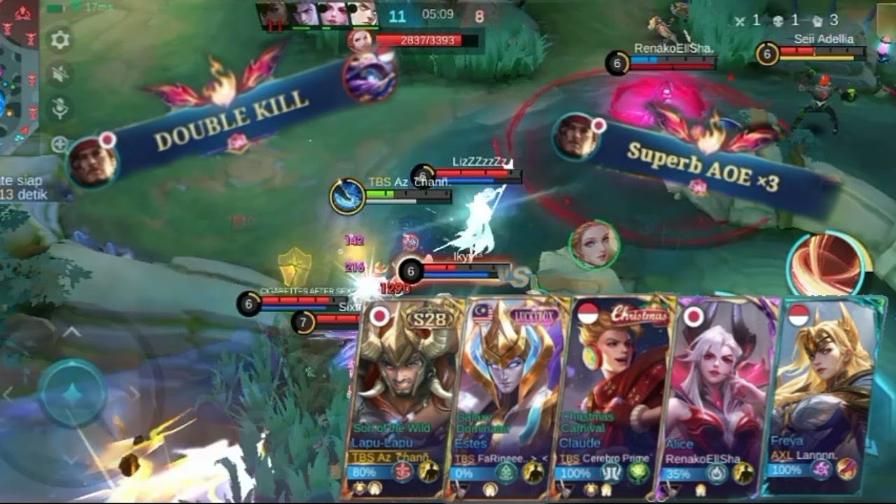 Bermain party, menggunakan combo tabrak-tabrak masuk!? Musuh kesulitan melawan!! - Mobile Legend