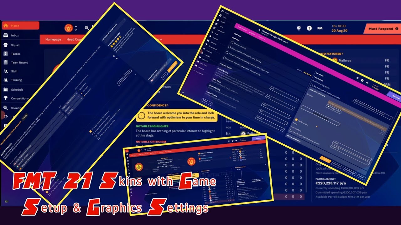 FM24 Base Skins For FM Touch 21 with Game Setup & Graphics Settings 