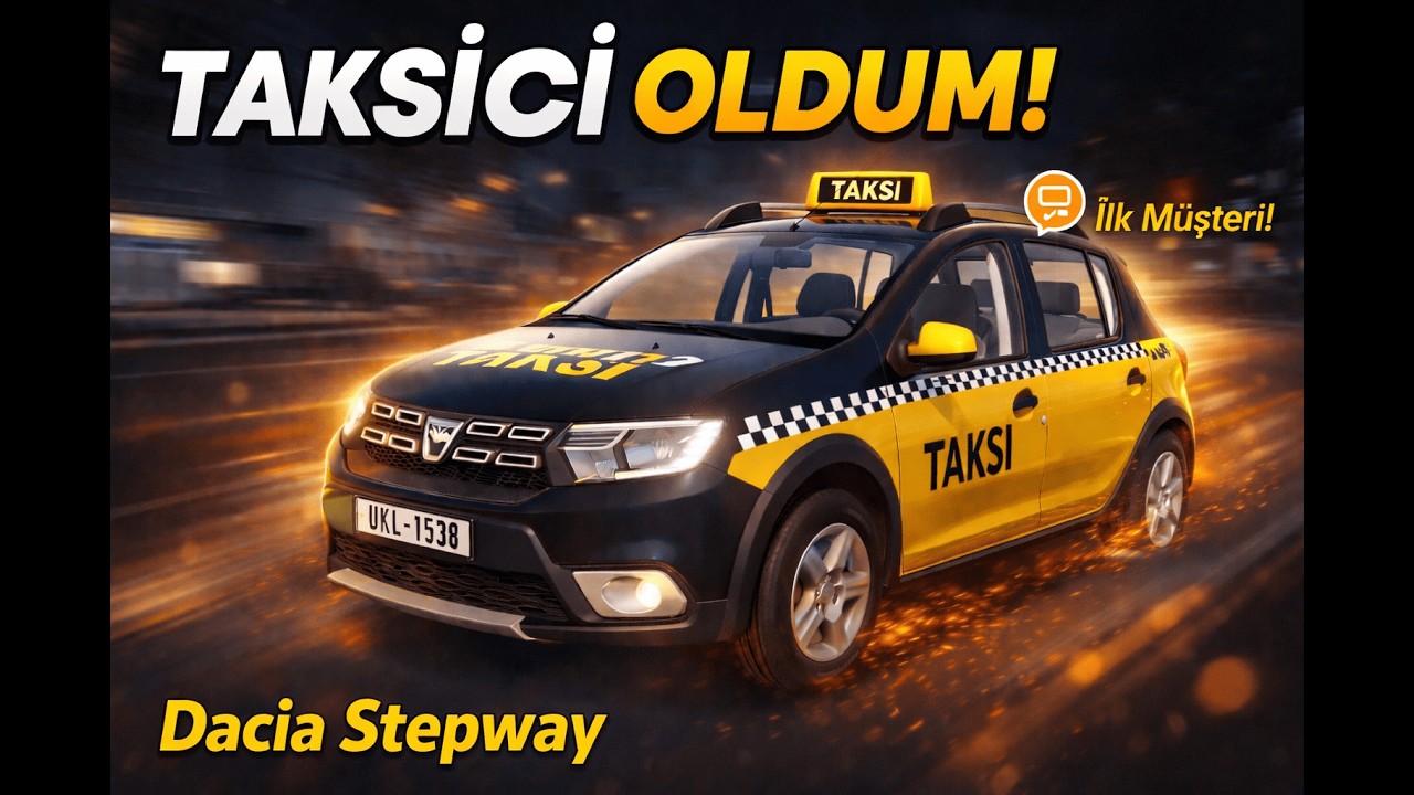 BeamNG Kariyer Modu #2 –Dacia Stepway ile TAKSİCİ OLDUM! İlk Müşterim…