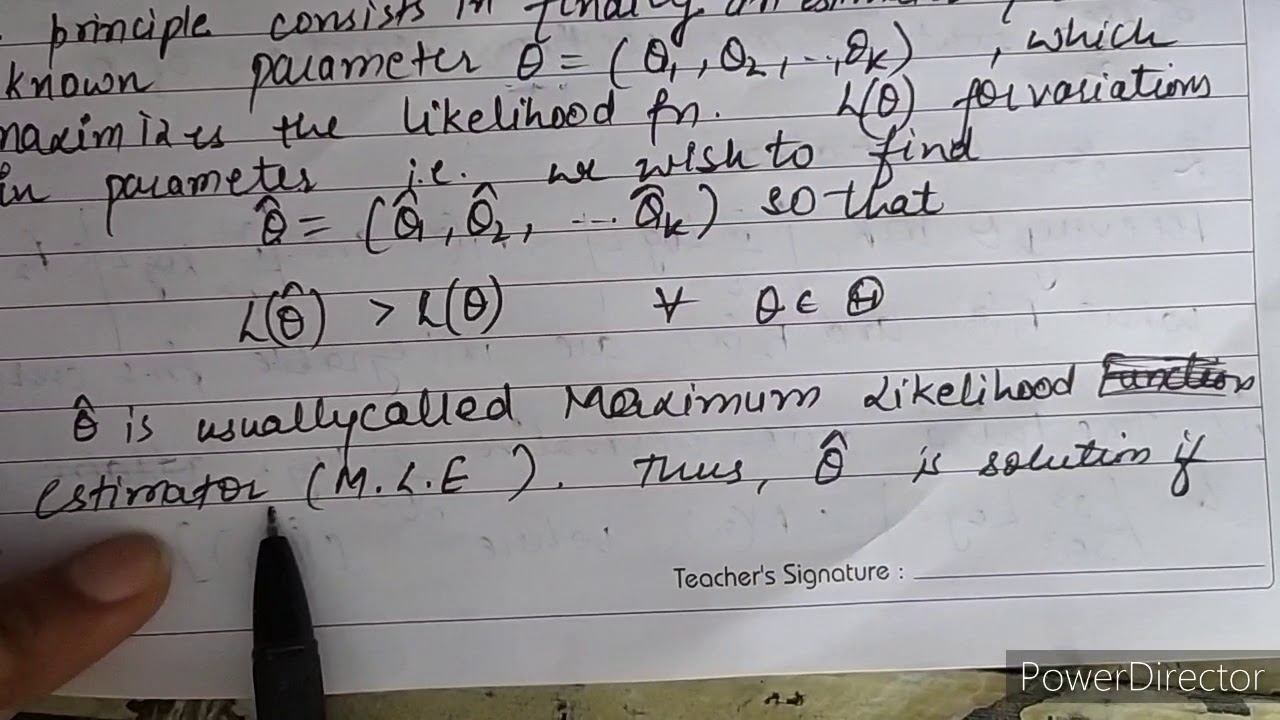 method of maximum likelihood function and it's properties