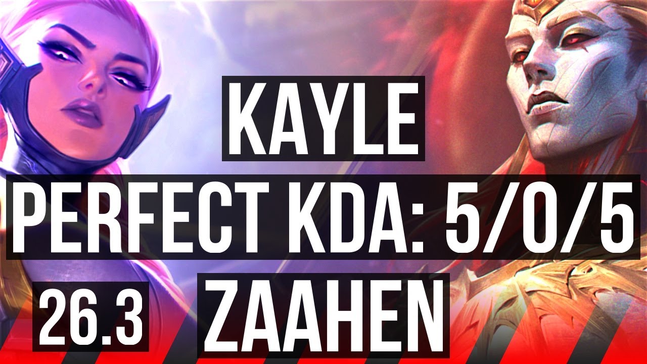 KAYLE vs ZAAHEN (TOP) | Perfect KDA: 5/0/5 | NA Challenger | 26.3