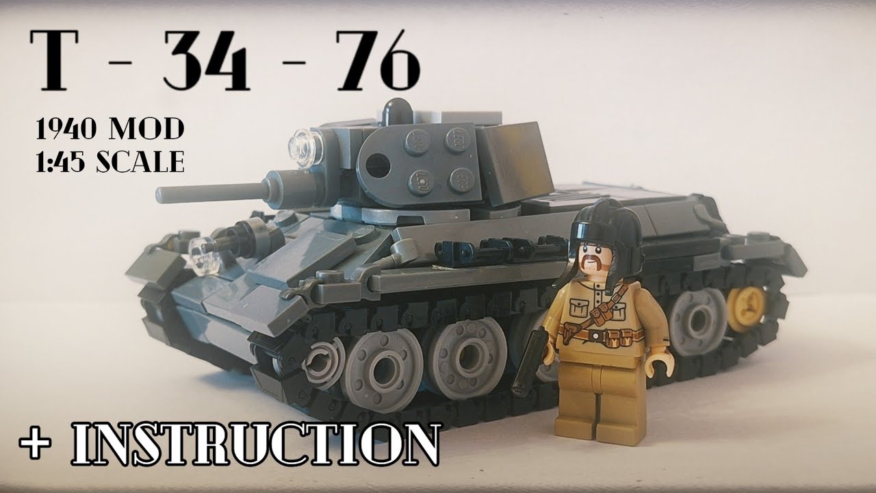 Т - 34 - 76 (1940/41) in 1:45 scale + instruction