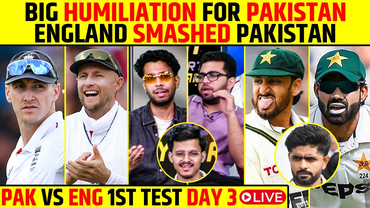 🔴ENGLAND VS PAKISTAN 1ST TEST DAY 3 LIVE: EASY WIN LOADING FOR ENGLAND? PAKISTAN UNDER PRESSURE!