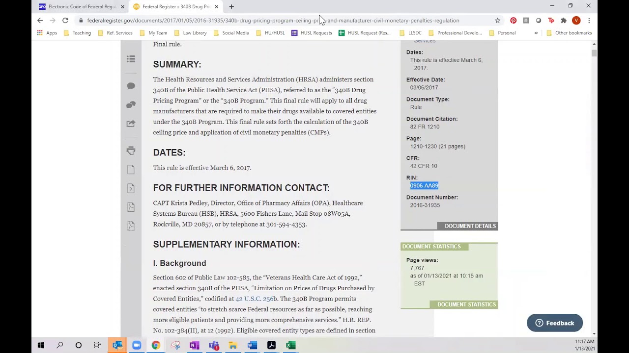 eCFR.gov to FederalRegister.gov to Regulations.gov for Public Comments