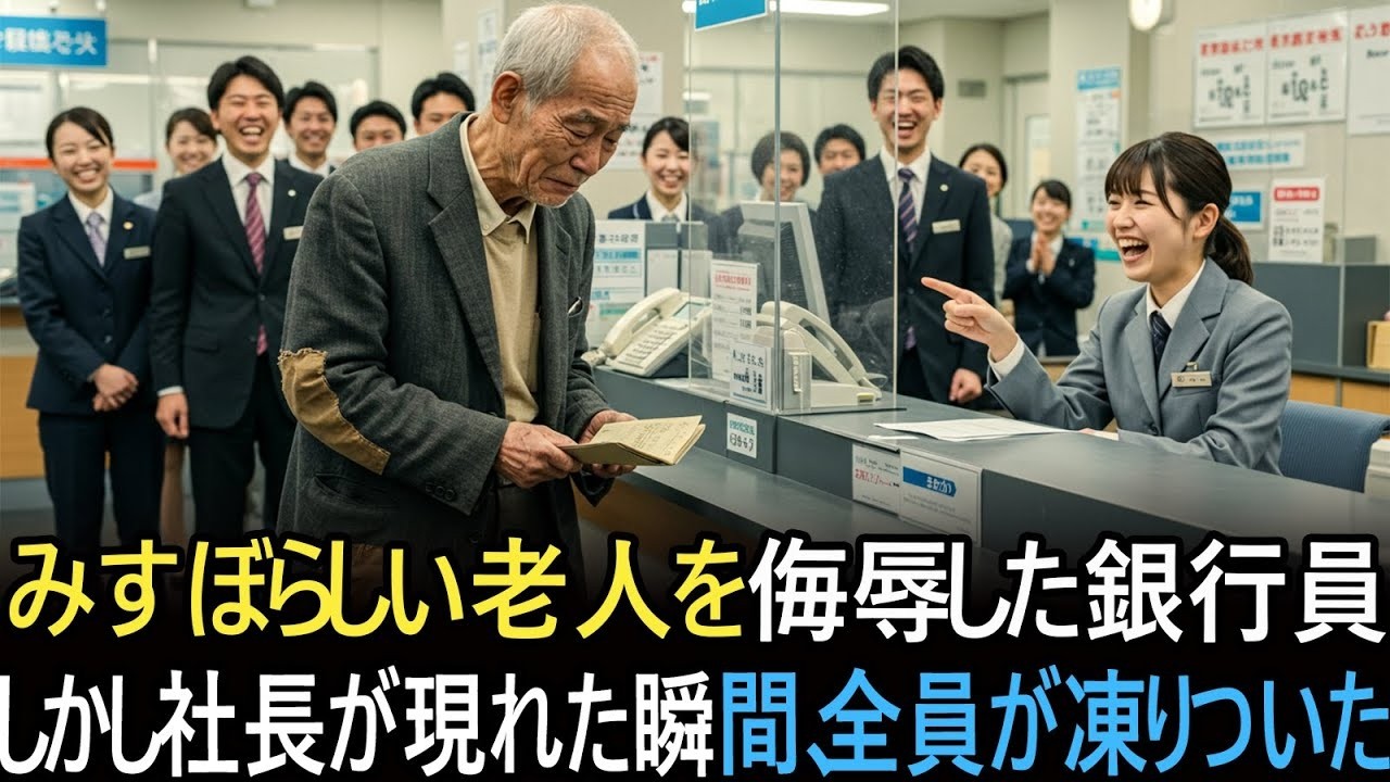「哀れな老人と見下された客――しかし、その正体が明かされた瞬間、銀行中が凍りついた」