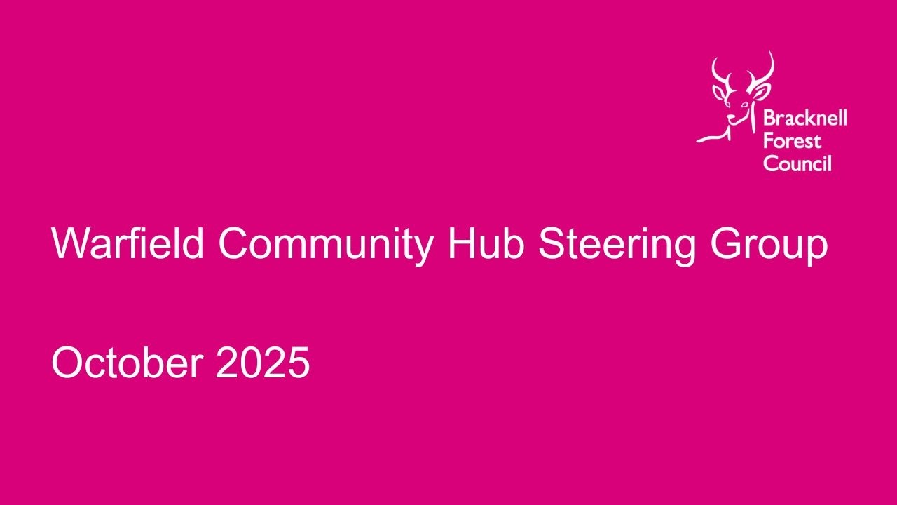 Warfield Community Hub meeting - October 2025