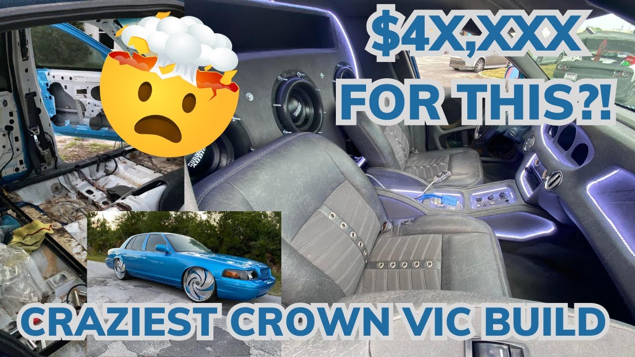 Absolutely INSANE 6 Sundown zv5s, bagged on 26s, Crown Vic Build | Vlog 002
