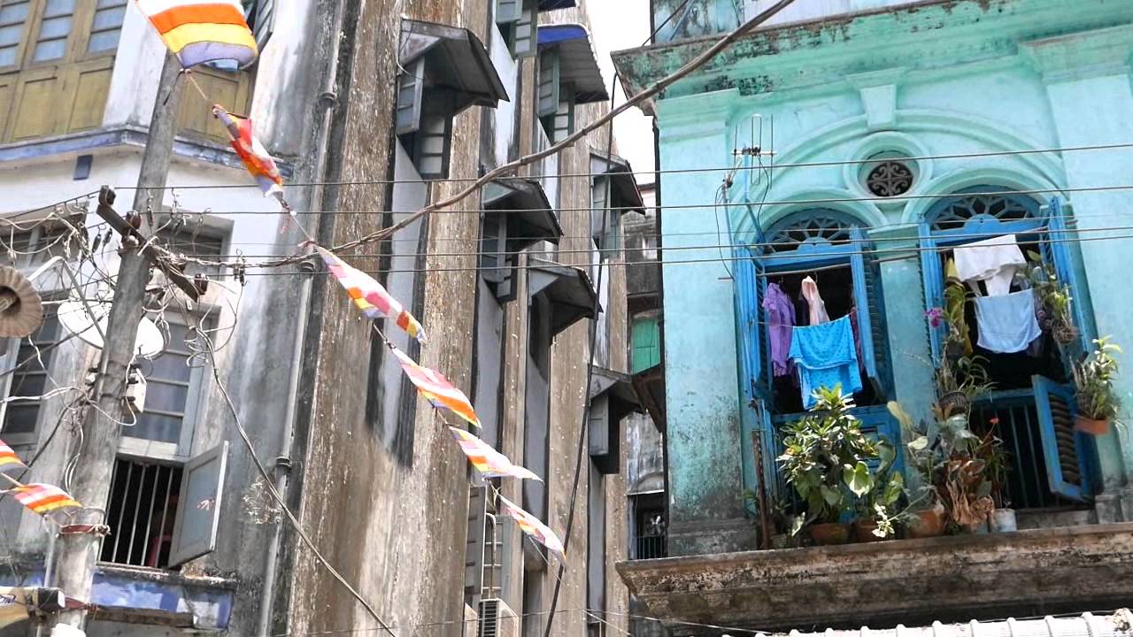 Downtown Yangon Myanmar - People, Architecture, Street Life