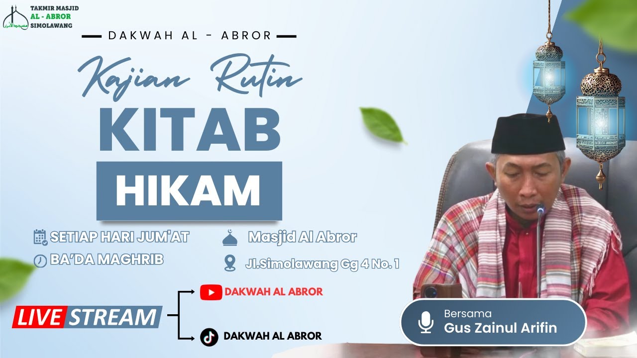 🔴Kitab Hikam Bersama Gus Zainul Arifin Dari Surabaya