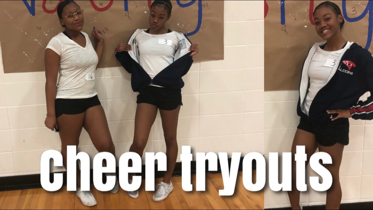 HIGHSCHOOL CHEER TRYOUTS/ cheering with my bestfriend