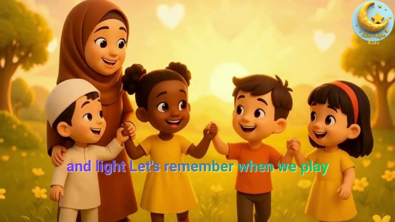 Allah Made the World So Bright 🌸 | Kids Nasheed by Faith & Light Kids